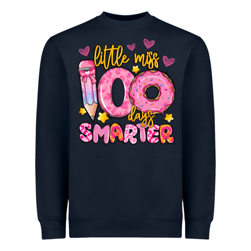 Little Miss 100 Days Smarter Heavyweight Sweatshirt by Artiststas | Teevron