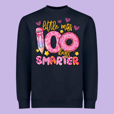 Little Miss 100 Days Smarter Heavyweight Sweatshirt Designed By Artiststas