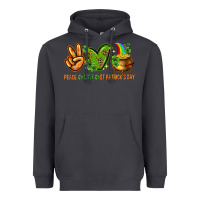 Smoke Peace Love St. Patrick's Day Heavyweight Hoodie - HowdyJamesFarm