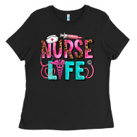 Black nurse life Ladies Tee - AdoDesignShop
