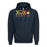 Navy Xoxo the original love letters Easter Day Zipper Hoodie - HowdyJamesFarm