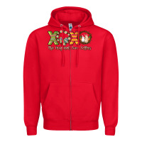 Red Xoxo the original love letters Easter Day Zipper Hoodie - HowdyJamesFarm
