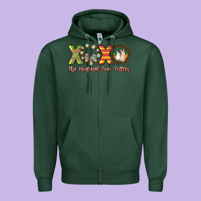 Xoxo The Original Love Letters Easter Day Zipper Hoodie Designed By Howdyjamesfarm
