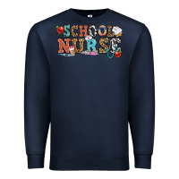 Navy school nurse Premium Sweatshirt - OliviaCreatesArt