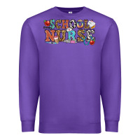 Purple school nurse Premium Sweatshirt - OliviaCreatesArt