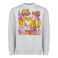 Heather Grey little miss 100 days smarter Heavyweight Sweatshirt - Artiststas