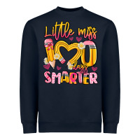 Navy little miss 100 days smarter Heavyweight Sweatshirt - Artiststas