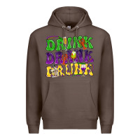 Coffee Drink drank drunk Mardi Gras Premium Hoodie - HowdyJamesFarm