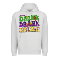 Dove Grey Drink drank drunk Mardi Gras Premium Hoodie - HowdyJamesFarm