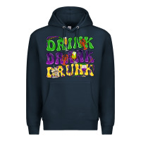 Navy Drink drank drunk Mardi Gras Premium Hoodie - HowdyJamesFarm