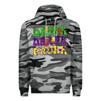 Slate Camo Drink drank drunk Mardi Gras Premium Hoodie - HowdyJamesFarm
