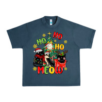 Midnight Navy ho ho ho meow Urban Heavy Tee - MaliasSmallBusiness