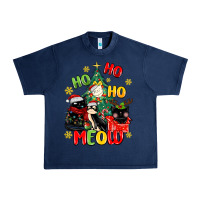 Navy ho ho ho meow Urban Heavy Tee - MaliasSmallBusiness