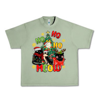 Oil Green ho ho ho meow Urban Heavy Tee - MaliasSmallBusiness