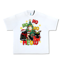White ho ho ho meow Urban Heavy Tee - MaliasSmallBusiness