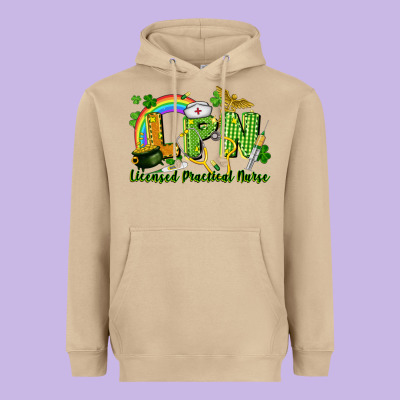 Lpn Licensed Practical Nurse St. Patrick's Day Heavyweight Hoodie Designed By Cowgirlartshop