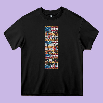 Usa Flag And Western Patterns  Penwraps Heavy Core Tee Designed By Artiststas