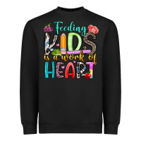 Black feeding kids is a work of heart Heavyweight Sweatshirt - Artiststas