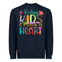 Navy feeding kids is a work of heart Heavyweight Sweatshirt - Artiststas