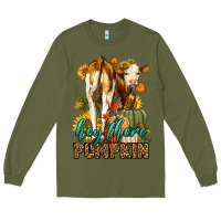 Army Green Hey There Pumpkin Fall Long Sleeve Tee - LillyAllenDesigns