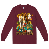 Burgundy Hey There Pumpkin Fall Long Sleeve Tee - LillyAllenDesigns