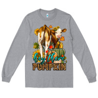 Heather Grey Hey There Pumpkin Fall Long Sleeve Tee - LillyAllenDesigns