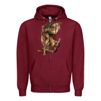 Burgundy Cowboy boots western Zipper Hoodie - HowdyJamesFarm