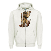 Oatmeal Heather Cowboy boots western Zipper Hoodie - HowdyJamesFarm