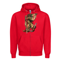 Red Cowboy boots western Zipper Hoodie - HowdyJamesFarm