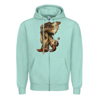 Seafoam Cowboy boots western Zipper Hoodie - HowdyJamesFarm