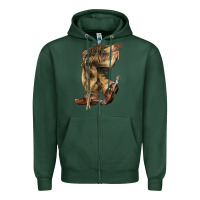 Sports Green Cowboy boots western Zipper Hoodie - HowdyJamesFarm