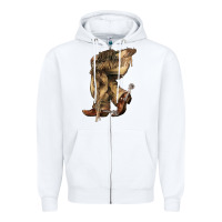 White Cowboy boots western Zipper Hoodie - HowdyJamesFarm