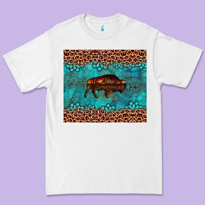 Bison Leopard Gemstone Premium Tee Designed By Artiststas