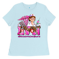 Baby Blue lvn licensed vocational nurse Ladies Tee - AdoDesignShop