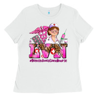 White lvn licensed vocational nurse Ladies Tee - AdoDesignShop