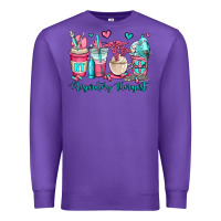 Purple rt respiratory therapist coffee cups Premium Sweatshirt - OliviaCreatesArt