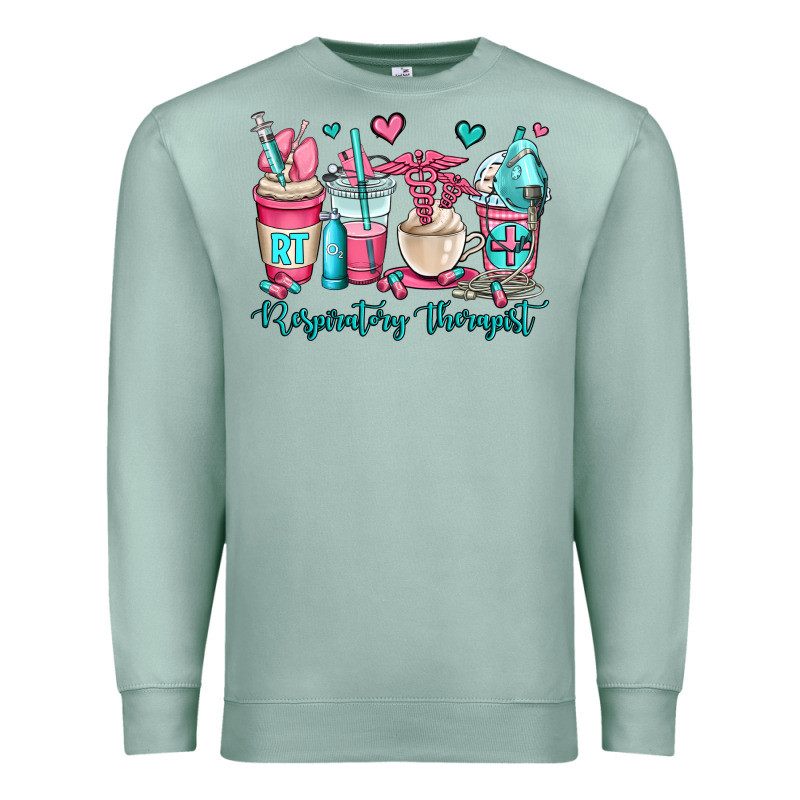 Rt Respiratory Therapist Coffee Cups Premium Sweatshirt by OliviaCreatesArt | Teevron