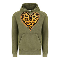 Vintage Olive gold glitter leopard heart Vintage Hoodie - Jasminsmagicworld