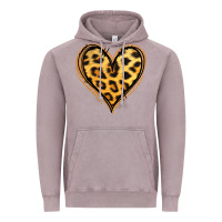 Vintage Zinc gold glitter leopard heart Vintage Hoodie - Jasminsmagicworld