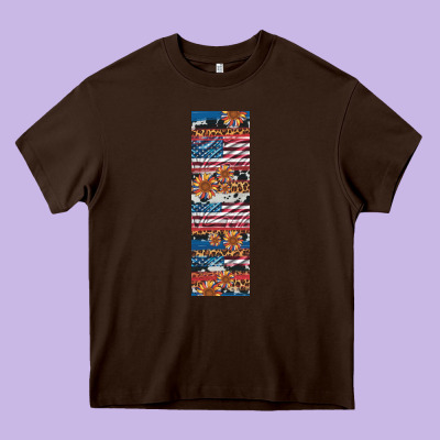Usa Flag And Western Patterns  Penwraps Heavy Core Tee Designed By Artiststas