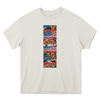 Cream usa flag and western patterns  penwraps Heavy Core Tee - Artiststas