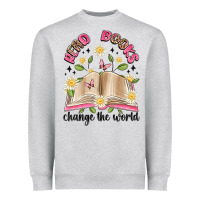 Heather Grey read books change the world artiststas Heavyweight Sweatshirt - Artiststas