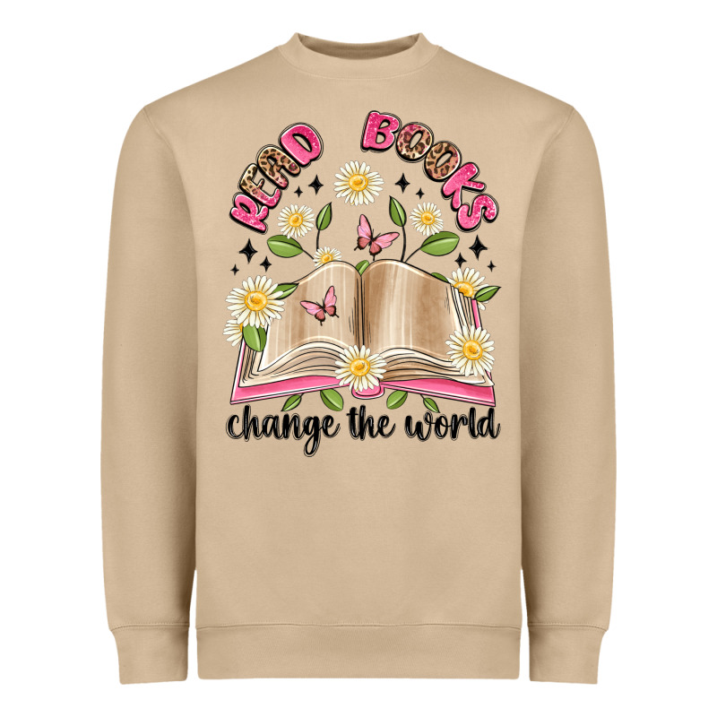Read Books Change The World Artiststas Heavyweight Sweatshirt by Artiststas | Teevron