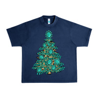 Navy christmas tree with gemstones Urban Heavy Tee - MaliasSmallBusiness