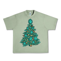 Oil Green christmas tree with gemstones Urban Heavy Tee - MaliasSmallBusiness