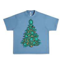 Pebble Blue christmas tree with gemstones Urban Heavy Tee - MaliasSmallBusiness