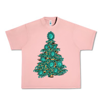 Salmon christmas tree with gemstones Urban Heavy Tee - MaliasSmallBusiness