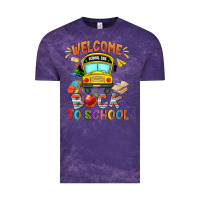 Cloud Purple welcome back to school with school bus Vintage Tee - NancyCooperArtShop