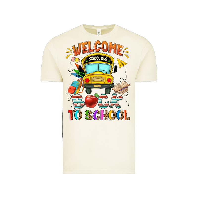 Welcome Back To School With School Bus Vintage Tee by NancyCooperArtShop | Teevron