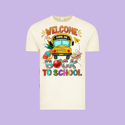 Welcome Back To School With School Bus Vintage Tee Designed By Nancycooperartshop